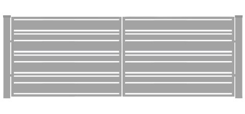 Brama typ WALL MIX 140/60/20 - 4,00 x 1,50 m Brama typ WALL MIX 140/60/20 - 4,00 x 1,50 m
