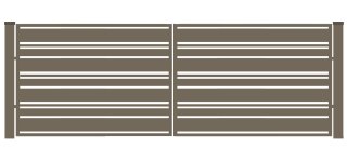 Brama typ WALL MIX 140/60/20 - 4,00 x 1,75 m