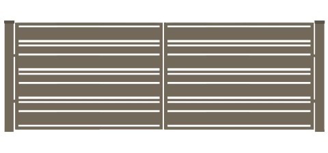 Brama typ WALL MIX 140/60/20 - 4,00 x 1,75 m Brama typ WALL MIX 140/60/20 - 4,00 x 1,75 m