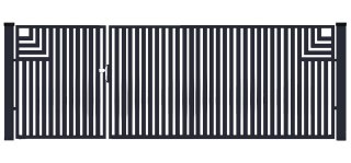 Bramofurtka asymetryczna PRO typ Classic A - malowana proszkowo - 1,5 / 2,5 m x 1,5m