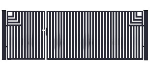 Bramofurtka asymetryczna PRO typ Classic A - malowana proszkowo - 1,5 / 2,5 m x 1,5m Bramofurtka asymetryczna PRO typ Classic A - malowana proszkowo - 1,5 / 2,5 m x 1,5m