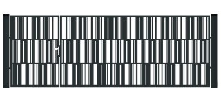 Bramofurtka asymetryczna PRO typ MODERN - malowana proszkowo - 1,5 / 2,5 m x 1,5m