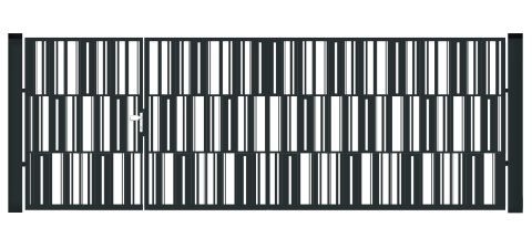 Bramofurtka asymetryczna PRO typ MODERN - malowana proszkowo - 1,5 / 2,5 m x 1,5m Bramofurtka asymetryczna PRO typ MODERN - malowana proszkowo - 1,5 / 2,5 m x 1,5m