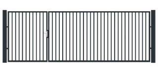 Bramofurtka asymetryczna PRO typ P20 - malowana proszkowo - 1,5 / 2,5 m x 1,5m