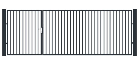 Bramofurtka asymetryczna PRO typ P20 - malowana proszkowo - 1,5 / 2,5 m x 1,5m Bramofurtka asymetryczna PRO typ P20 - malowana proszkowo - 1,5 / 2,5 m x 1,5m