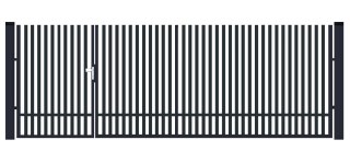 Bramofurtka asymetryczna PRO typ VERTIGO - malowana proszkowo - 1,5 / 2,5 m x 1,5m