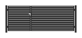 Bramofurtka asymetryczna PRO typ WALL 100 - malowana proszkowo - 1,5 / 2,5 m x 1,5 m