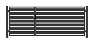 Bramofurtka asymetryczna PRO typ WALL 140 - malowana proszkowo - 1,5 / 2,5 m x 1,5 m