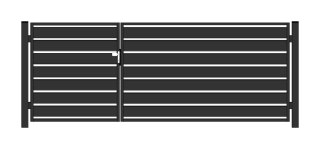 Bramofurtka asymetryczna PRO typ WALL 200 - malowana proszkowo - 1,5 / 2,5 m x 1,5 m