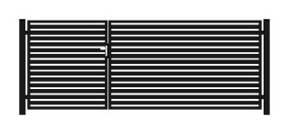 Bramofurtka asymetryczna PRO typ WALL 60 - malowana proszkowo - 1,5 / 2,5 m x 1,5 m
