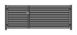 Bramofurtka asymetryczna PRO typ WALL 80 - malowana proszkowo - 1,5 / 2,5 m x 1,5 m