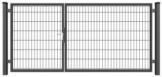 Bramofurtka asymetryczna PRO wypełniona panelem - malowana proszkowo - 1,5 / 2,5 m x 1,5 m