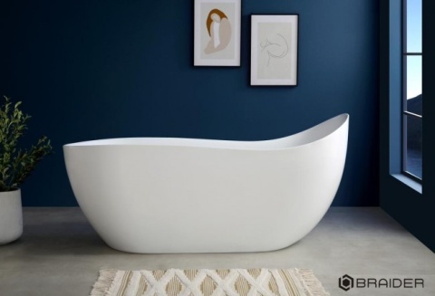 Braider Vaggia Freestanding Bathtub – 170 × 75 cm, White