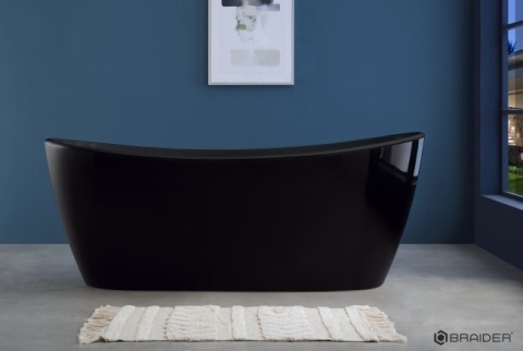 Braider Silentia Freestanding Bathtub – 170 × 75 cm, Black