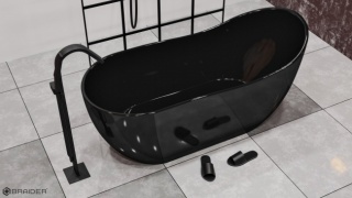 Braider Ava Freestanding Bathtub – 170 × 80 cm, Black