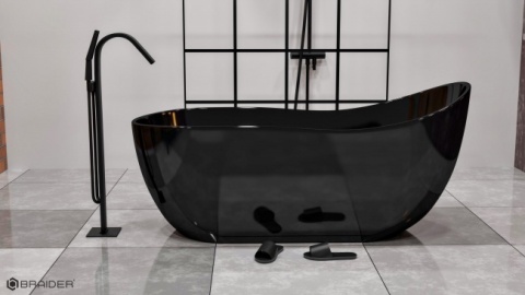 Braider Ava Freestanding Bathtub – 170 × 80 cm, Black