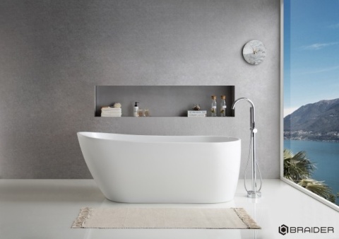 Braider Meriggia Freestanding Bathtub – 170 × 76 cm, White