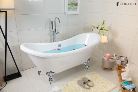 raider Antiqua Freestanding Bathtub – 176 × 72 cm, White