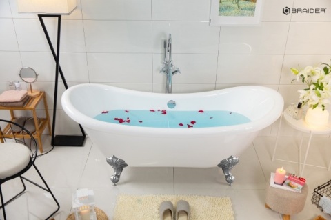 raider Antiqua Freestanding Bathtub – 176 × 72 cm, White