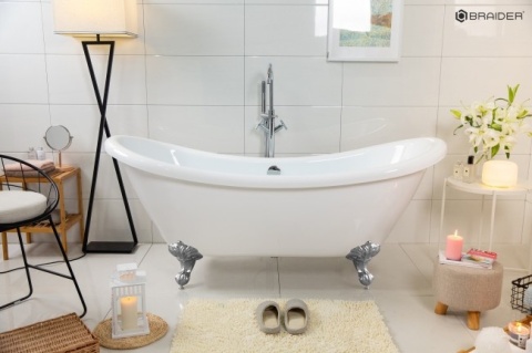 raider Antiqua Freestanding Bathtub – 176 × 72 cm, White