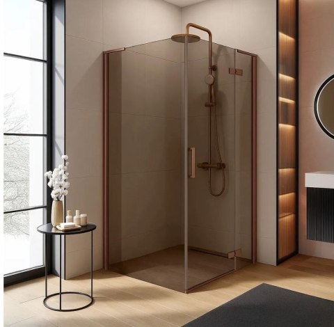ŚCIANKA PRYSZNICOWA HUGO BROWN/BRUSH COPPER 80