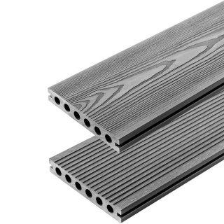 Composite Decking Board 3D Light Gray – 4m (0,580 m2)