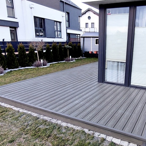 Composite Decking Board 3D Light Gray – 4m (0,580 m2)