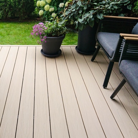 Composite Decking Board Premium II Generation Ecru / Light Oak – 3m (0,435 m2)
