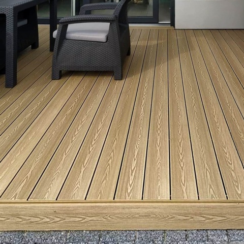Composite Decking Board 3D Teak – 3,5m (0,507 m2)