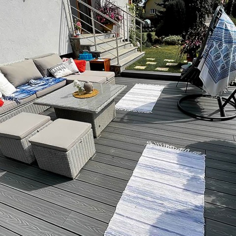 Composite Decking Board 3D Light Gray – 3m (0,435 m2)