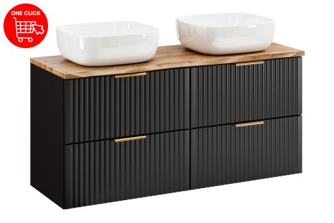 Zestaw meblowy 120cm z blatem i 2 umywalkami nablatowymi Smile