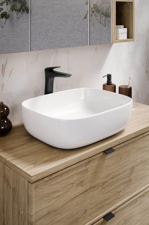 Zestaw meblowy 120cm z blatem i 2 umywalkami nablatowymi Smile