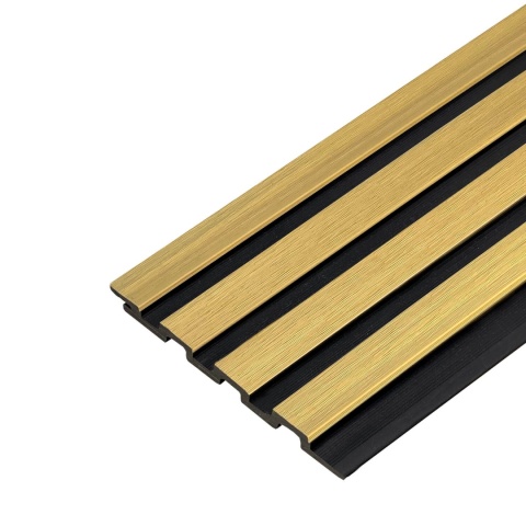 Composite Slatted Cladding Board Premium Duo Light Oak / Black – 2.9m (0,483 m2)