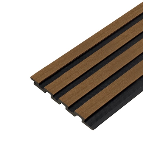 Composite Slatted Cladding Board Premium Lamella Duo Teak / Black – 2.9m (0,483 m2)