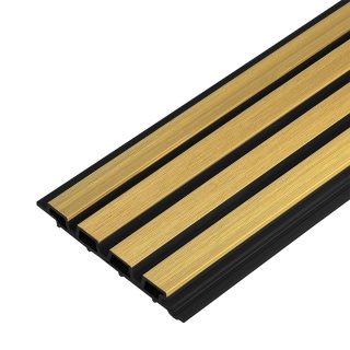 Composite Slatted Cladding Board Trapezoid Light Oak / Black – 2.9m (0,551 m2)