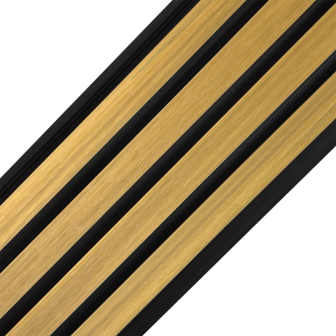 Composite Elevation Board Lamella Trapezoid Light Oak / Black – 2.9m (0,551 m2)