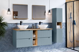 Zestaw meblowy 100cm z blatem i szafką z koszem na pranie