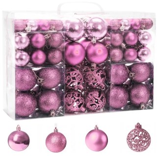BOMBKI CHOINKOWE KL-21X03 PINK 100szt