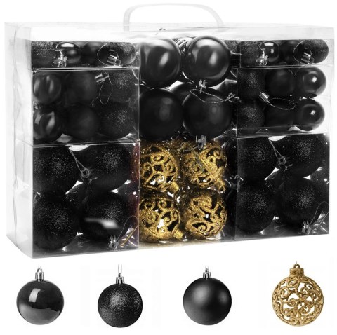 BOMBKI CHOINKOWE KL-21X04 BLACK 100szt