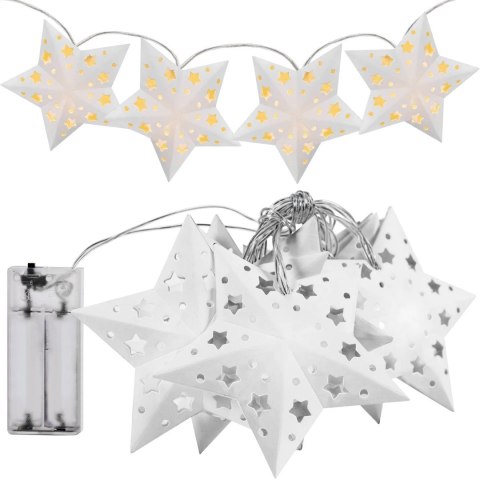 KURTYNA LED 10szt CD008 PAPER STARS 10LED 10cm
