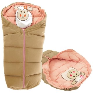 ŚPIWOREK SHEEP BEIGE/PINK DE