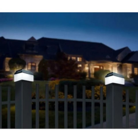 Daszek - Lampa solarna LED na słupek 80/80 mm