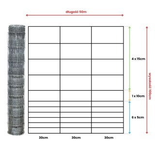 Siatka leśna - 100/12/30 G6 - 50 m