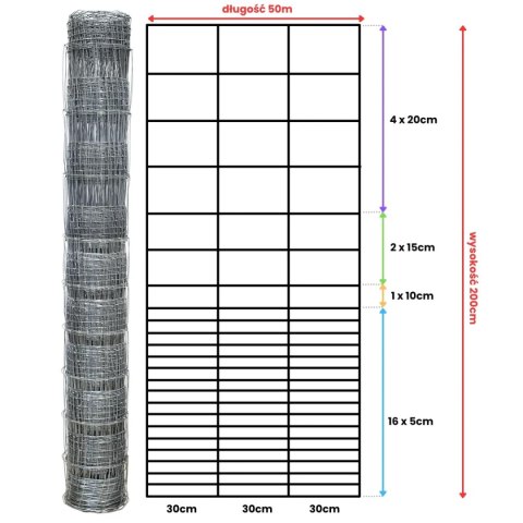 Siatka leśna - 200/24/30 G16 - 50 m