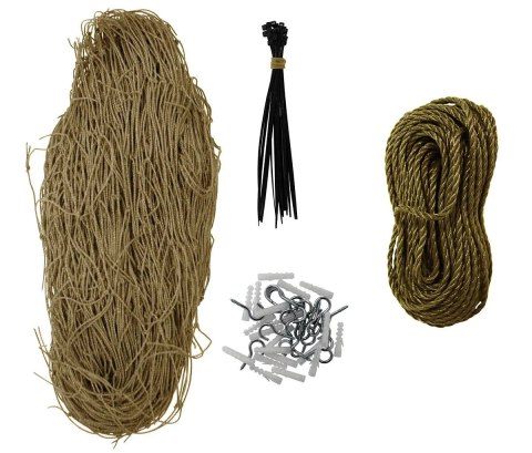 Siatka zabezpieczająca 50x50mm / 4x4m - antracyt, beżowa
