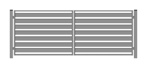 Brama PRO typ WALL 140 - malowana proszkowo - 5,00 m