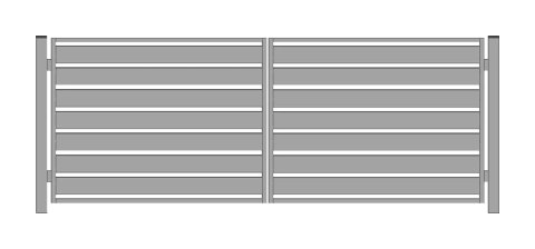 Brama PRO typ WALL 200 - malowana proszkowo - 5,00 m
