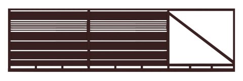 Brama przesuwna typ WALL MIX 200/20 - 4,00 x 1,20 m