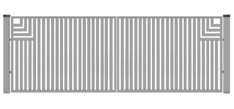 Brama typ CLASSIC A - 4,00 x 1,25 m