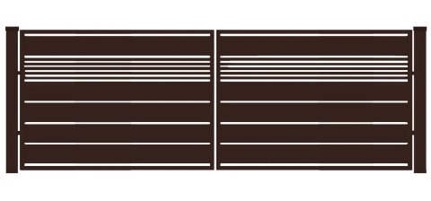 Brama typ WALL MIX 200/20 - 4,00 x 1,25 m
